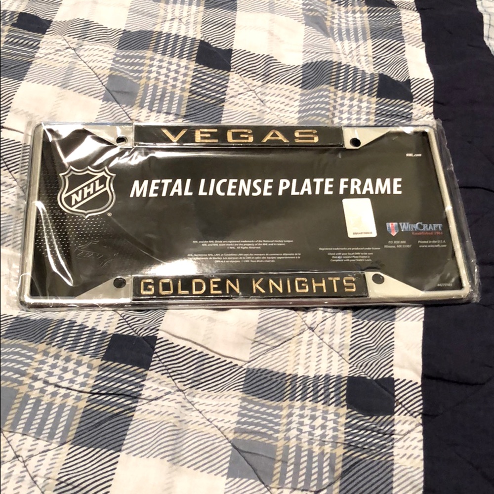 Vegas Golden Knights Metal License Plate Frame